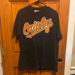 Orioles Black T-Shirt Number 9 Anderson